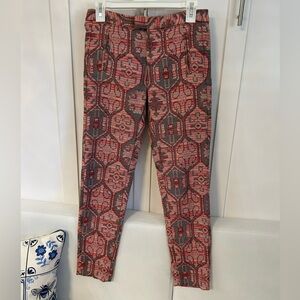 Maje printed cotton ankle cropped jumpsuit trousers